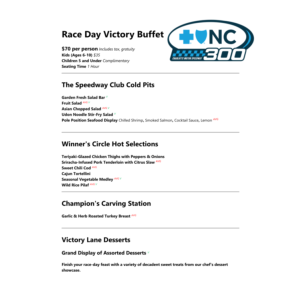 Blue Cross NC 300 Menu