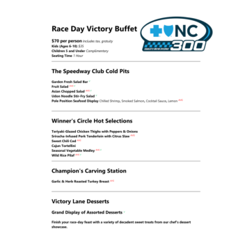 Blue Cross NC 300 Menu