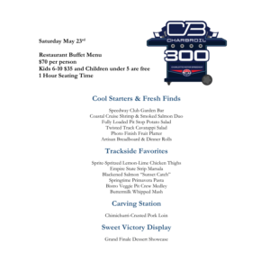 Charbroil 300 Menu