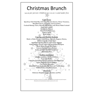 2023 Christmas Brunch Menu