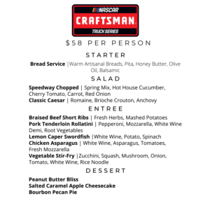 Ecosave 250 CRAFTSMAN Truck Series Race Menu
