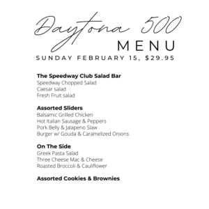 Daytona 500 Viewing Party Menu