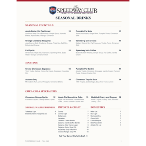 Drink Menu 