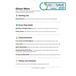 Ecosave 200 Menu