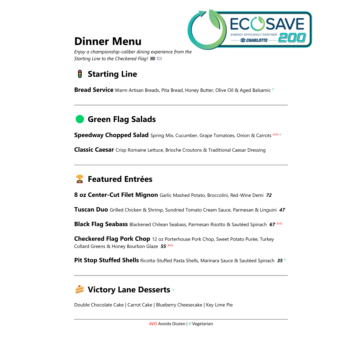 Ecosave 200 Menu
