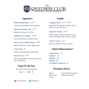 Dinner Menu