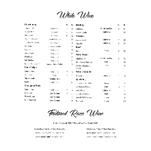 White Wine List