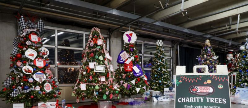 The Speedway Christmas Village is home to a festive forest of charity trees where fans can vote on their favorite tree each night the village is open. Proceeds benefit local nonprofit organizations through Speedway Children’s Charities