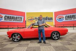 Ronnie Jenkins, of Rock Hill, SC, honored his late father when the 1965 Corvair Corsa they restored together took home the Walt Hollifield Best of Show award at Sunday's Pennzoil AutoFair.