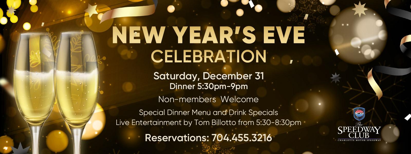 Annual New Year's Eve Celebration <span class=presented>with Live Music</span>